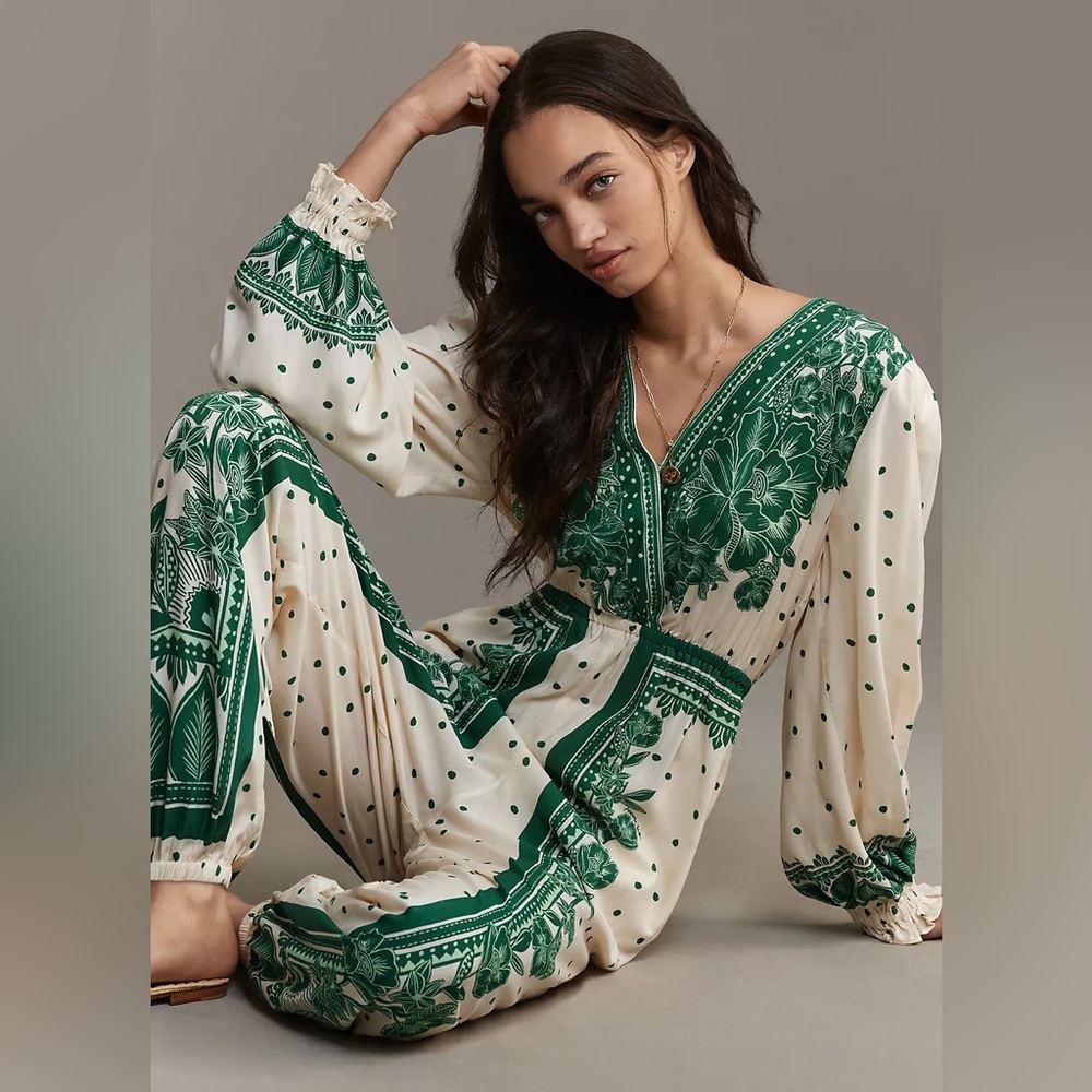 Farm Rio for Anthropologie NWT XS jumpsuit - Picture 12 of 15